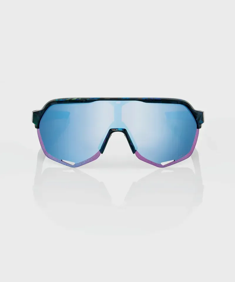 100 S2 Glasses - Mirror Lens Black Holographic HiPER Blue Multilayer-1