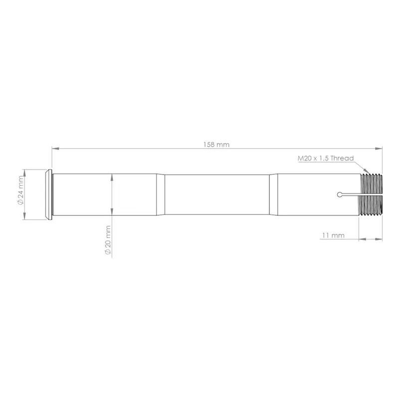 Burgtec Black Fork Axle for Rockshox BoXXer-1