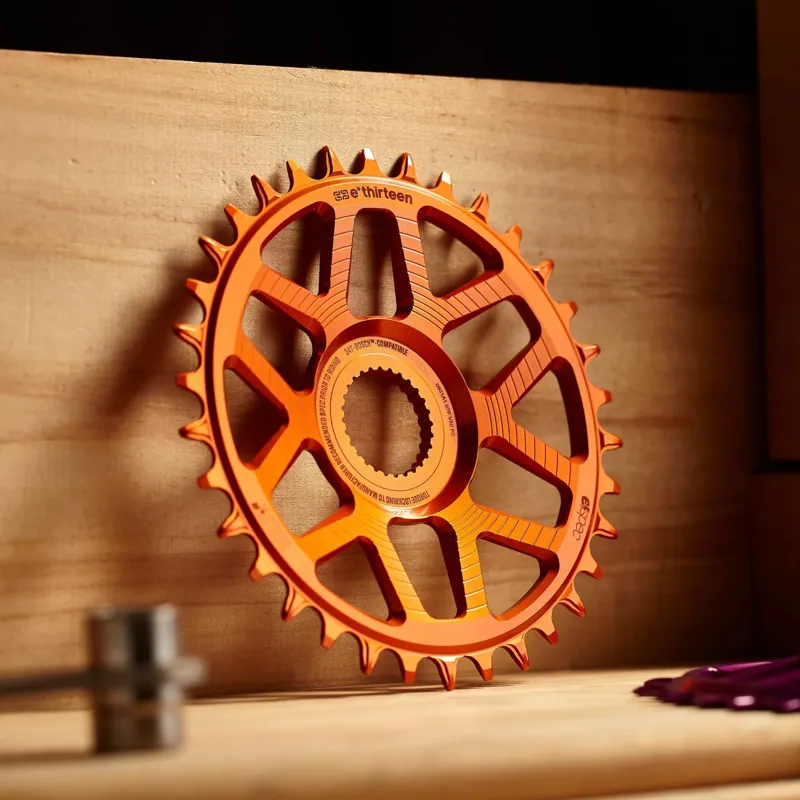 E Thirteen Helix Race E Spec Bosch G4 DM Orange Chainring-2