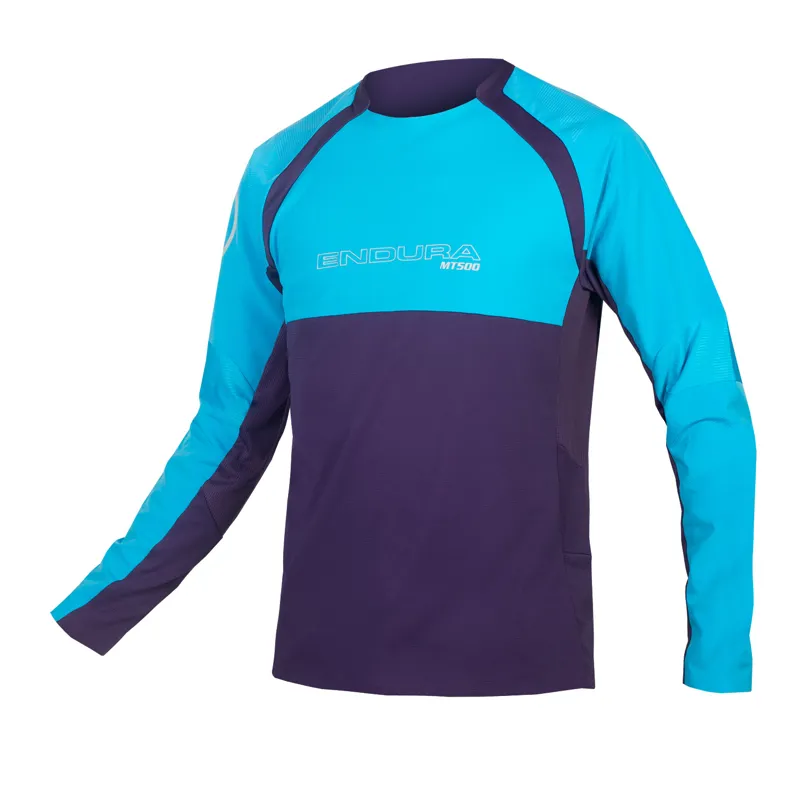 Endura MT500 Burner II Electric Blue Long Sleeve Jersey