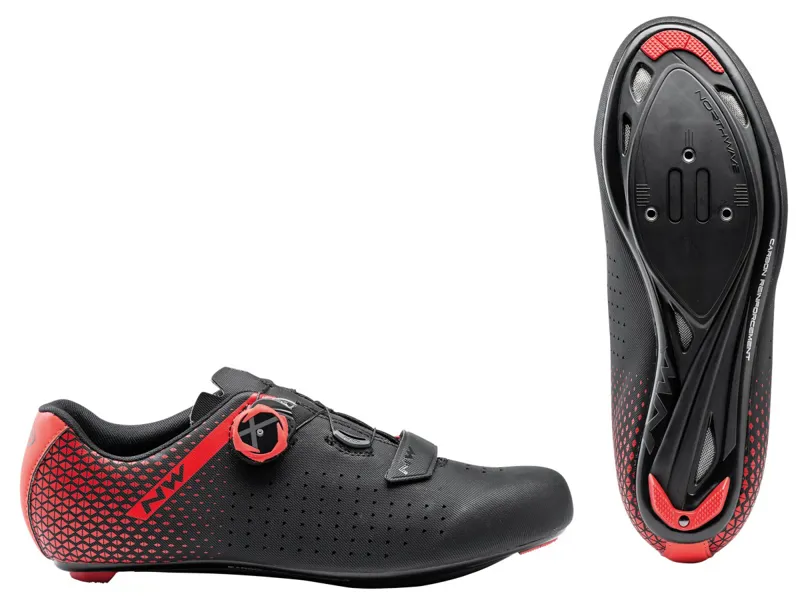 Northwave Core Plus 2 Black / Red Road Cycling Shoes