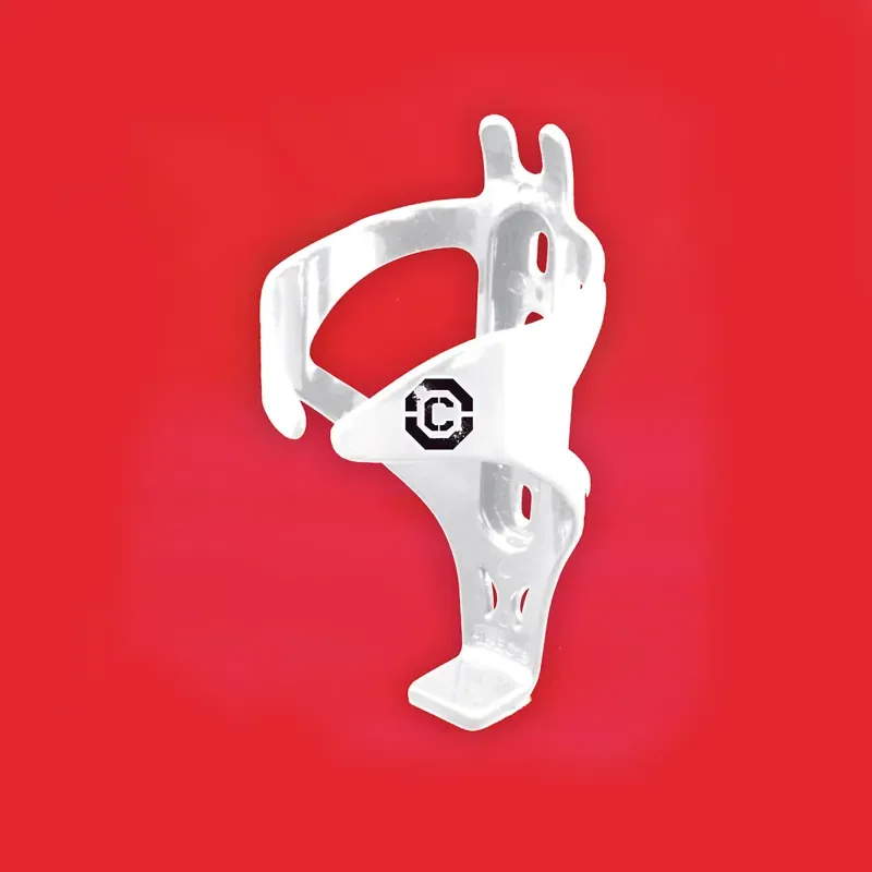 Clarks Polycarbonate Bottle Cage w Bolts in White