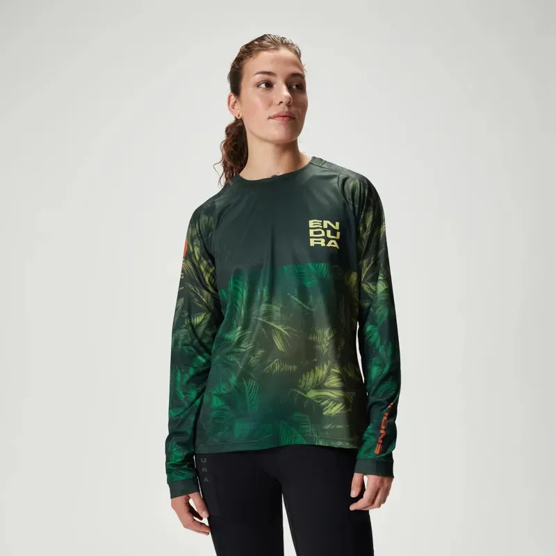 Endura Tropical LTD Long Sleeve Women's Jersey in Ghillie Green