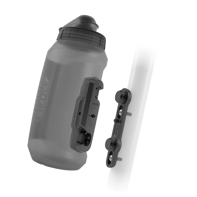 FidlockTwist 750ml Compact Transparent Black Water Bottle w Bike Base