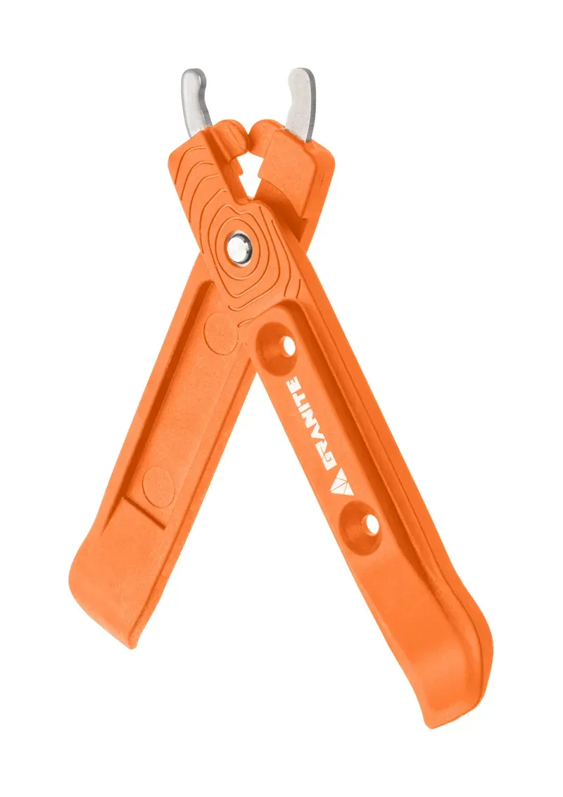 Granite TALON Tyre Lever With Stainless Chain Removing Tips Orange