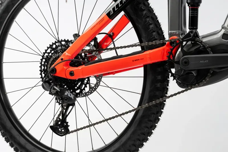 Haibike Allmtn 4 eMountain Bike in Silver/Red/Black -4