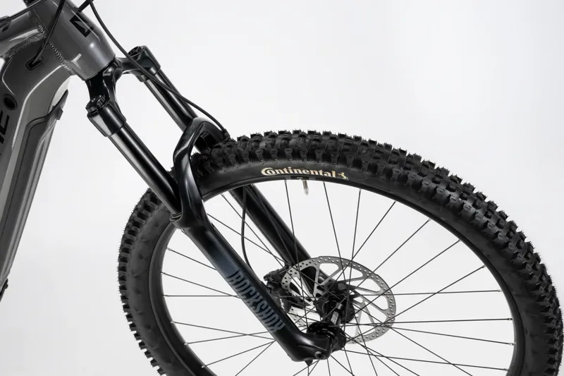 Haibike Allmtn 4 eMountain Bike in Silver/Red/Black -5