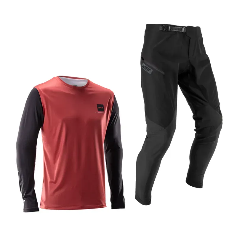 Leatt Junior/Mini Gravity 1.0 MTB Ride Kit in Dusty Red