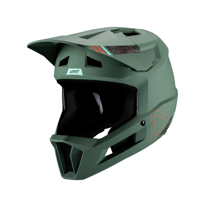 Leatt Gravity 1.0 MTB Full Face Helmet in Green-1