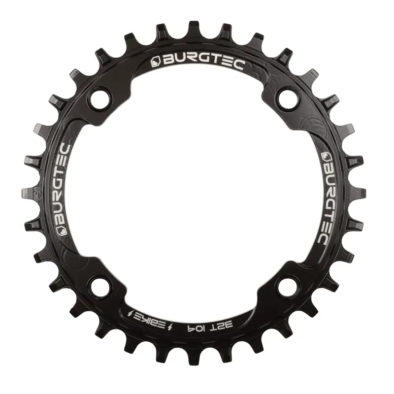 Burgtec 104mm BCD Thick Thin Chainring in Black