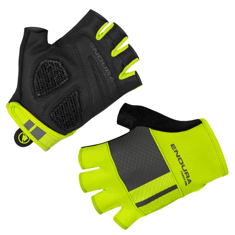 Endura FS260-Pro Aerogel Mitts Hi-Viz Yellow Fingerless Gloves