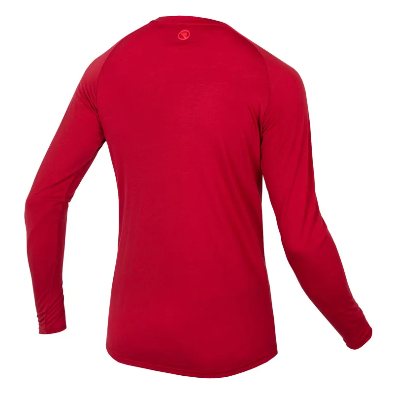 Endura BaaBaa Blend Long Sleeve Rust Red Baselayer-1