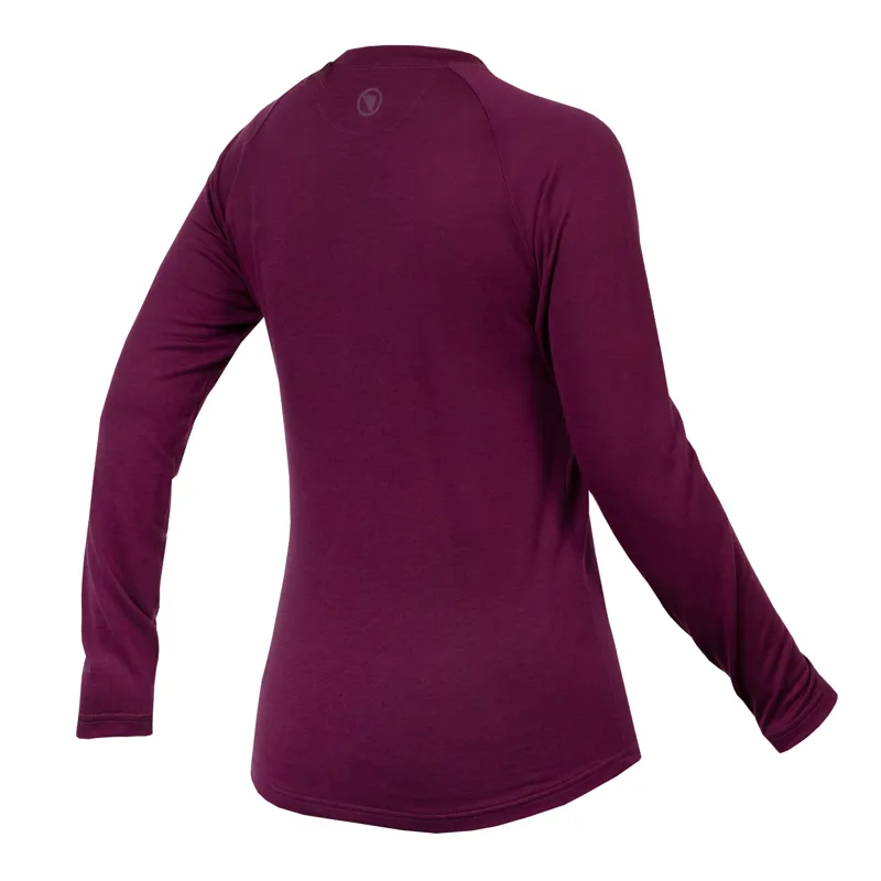 Endura Women's BaaBaa Blend Aubergine Long Sleeve Baselayer-1