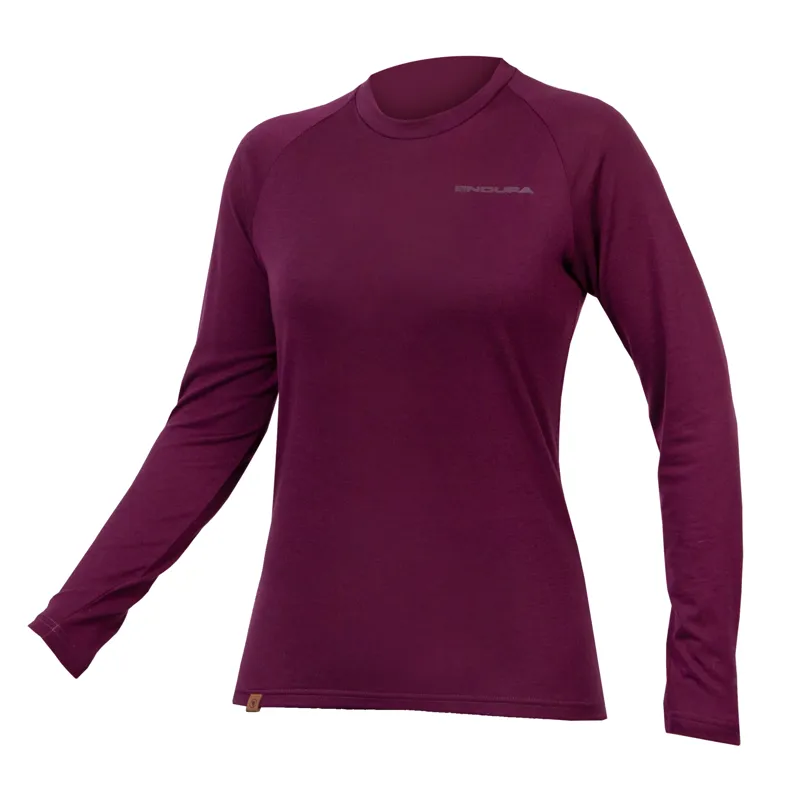 Endura Women's BaaBaa Blend Aubergine Long Sleeve Baselayer