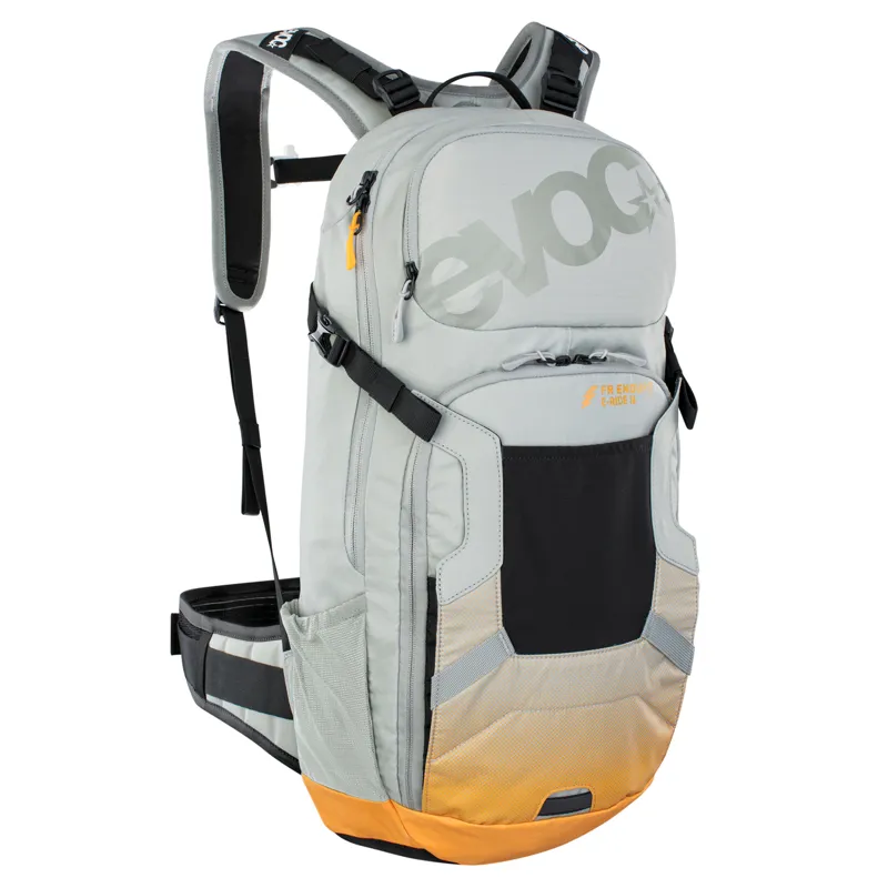 Evoc FR Enduro E-Ride Stone / Orange 16L Back Protector Backpack