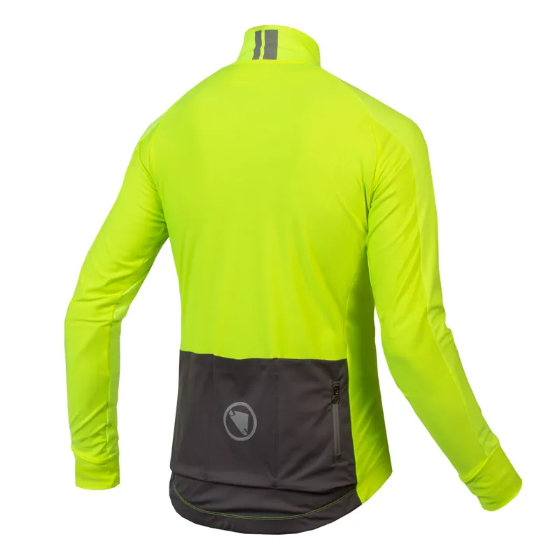 Endura FS260-Pro Jetstream Hi-Viz Yellow Windproof Long Sleeve Jersey-1