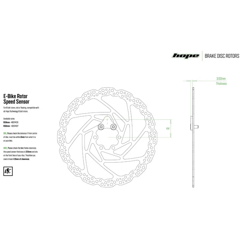 Hope Blue R24 e-Bike Rotor Speed-Sensor-Magnet-1