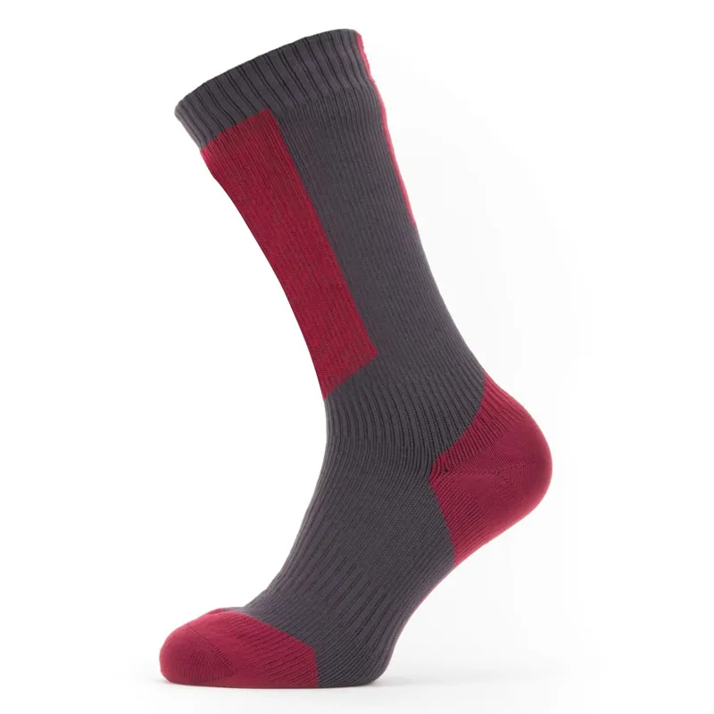 Sealskinz Runton Cold Mid-Length Red Waterproof Socks