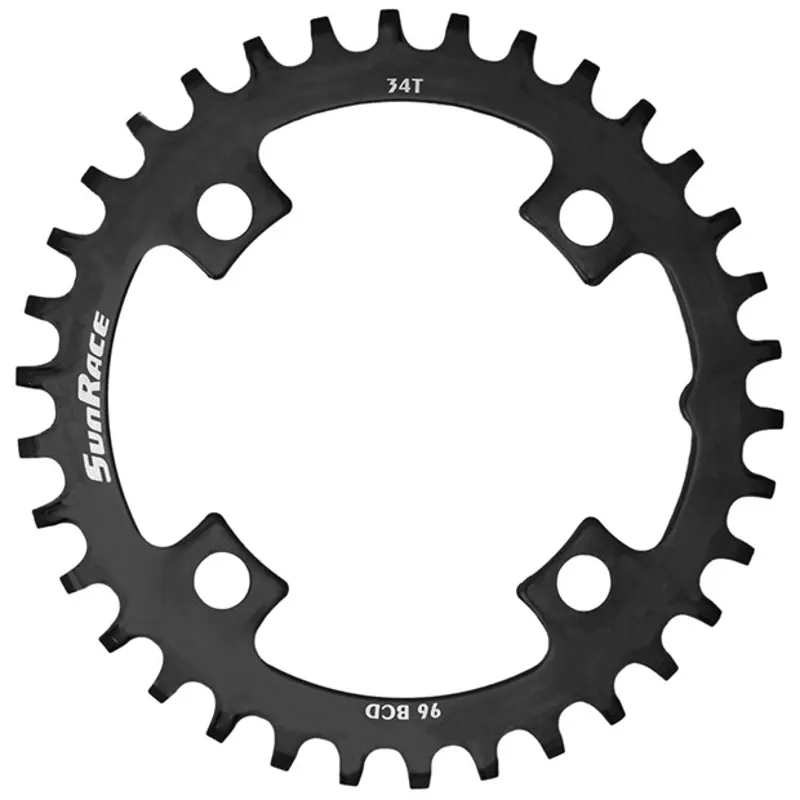 Sunrace CRMS00 Steel 96 BCD Black Chainring
