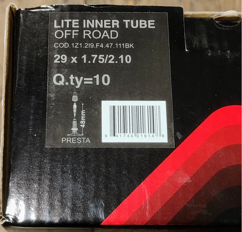 Vittoria MTB Lite 29 x 1.75-2.1 Presta Valve Box of 10 Inner Tubes-1