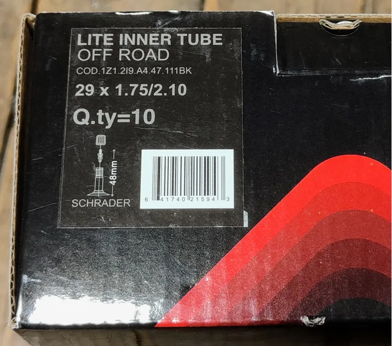 Vittoria MTB Lite 29 x 1.75-2.1 Schrader Valve Box of 10 Inner Tubes-1