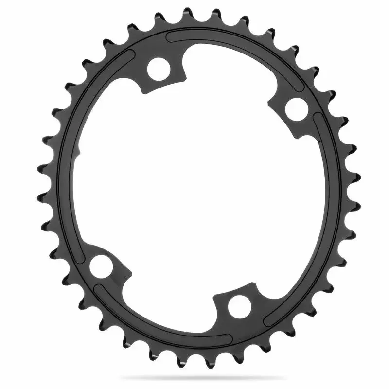 Absolute Black Road Shimano 110BCD 4-bolt 36T Black Oval Chainring