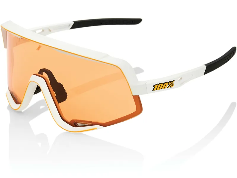 100 Percent Glendale Off White with Persimmon Lens Sunglasses