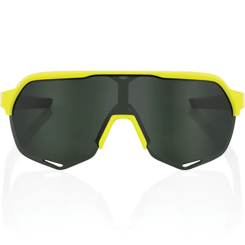 100 Percent S2 Soft Tact Banana with Grey Green Lens Sunglasses-2