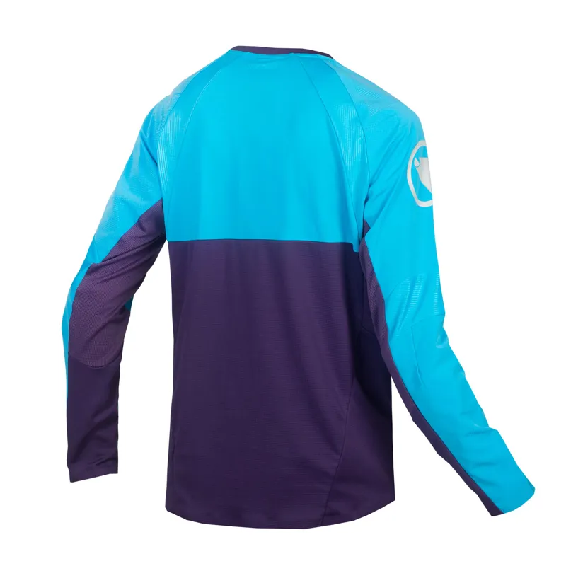 Endura MT500 Burner II Electric Blue Long Sleeve Jersey-1