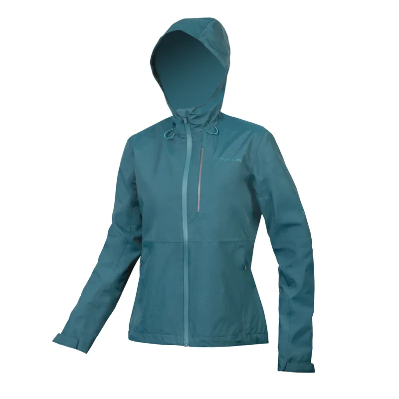 Endura Hummvee Waterproof Hooded Womens Teal Green Jacket