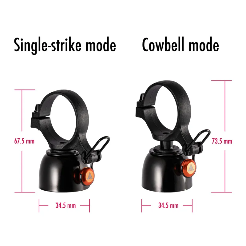 Granite Cricket Bell w Cowbell Mode in Black Orange-1