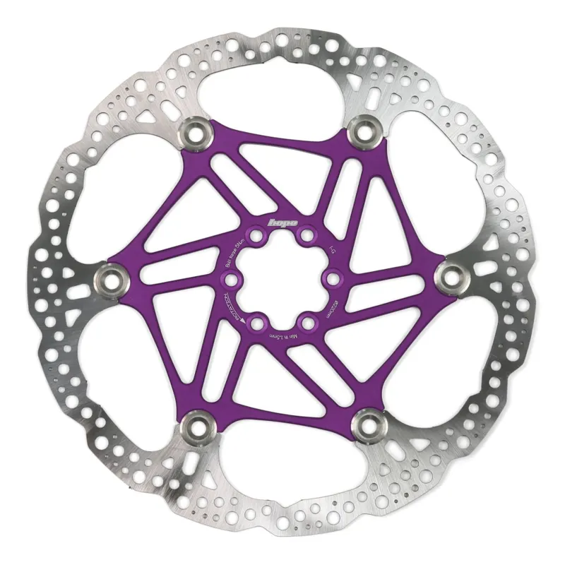 Hope 220mm Purple 6-Bolt Floating Disc Brake Rotor