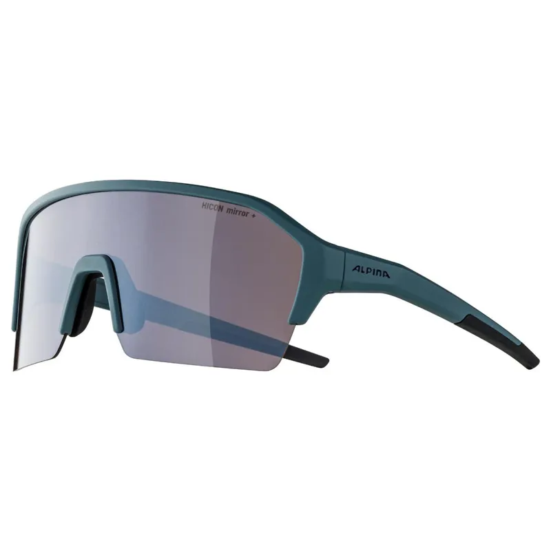 Alpina RAM Half-Rim Q-Lite Dirt Blue Cycling Sunglasses