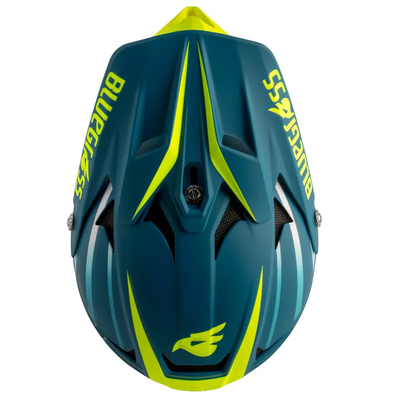 Bluegrass Intox Blue / Fluo Yellow Full Face MTB/BMX Helmet