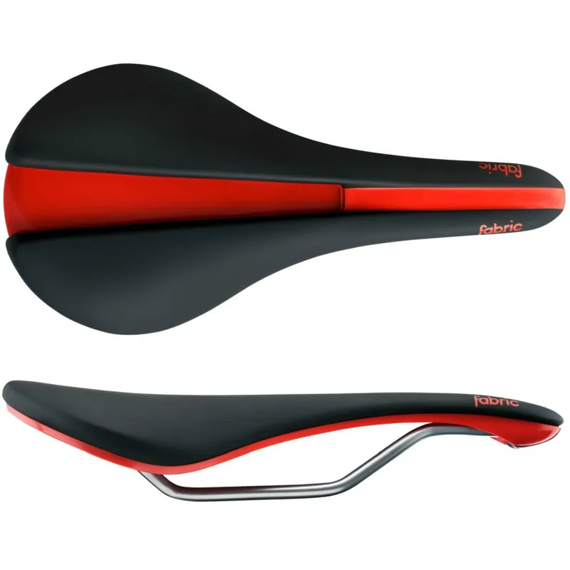Fabric Line Elite Shallow Black / Red 142mm Saddle