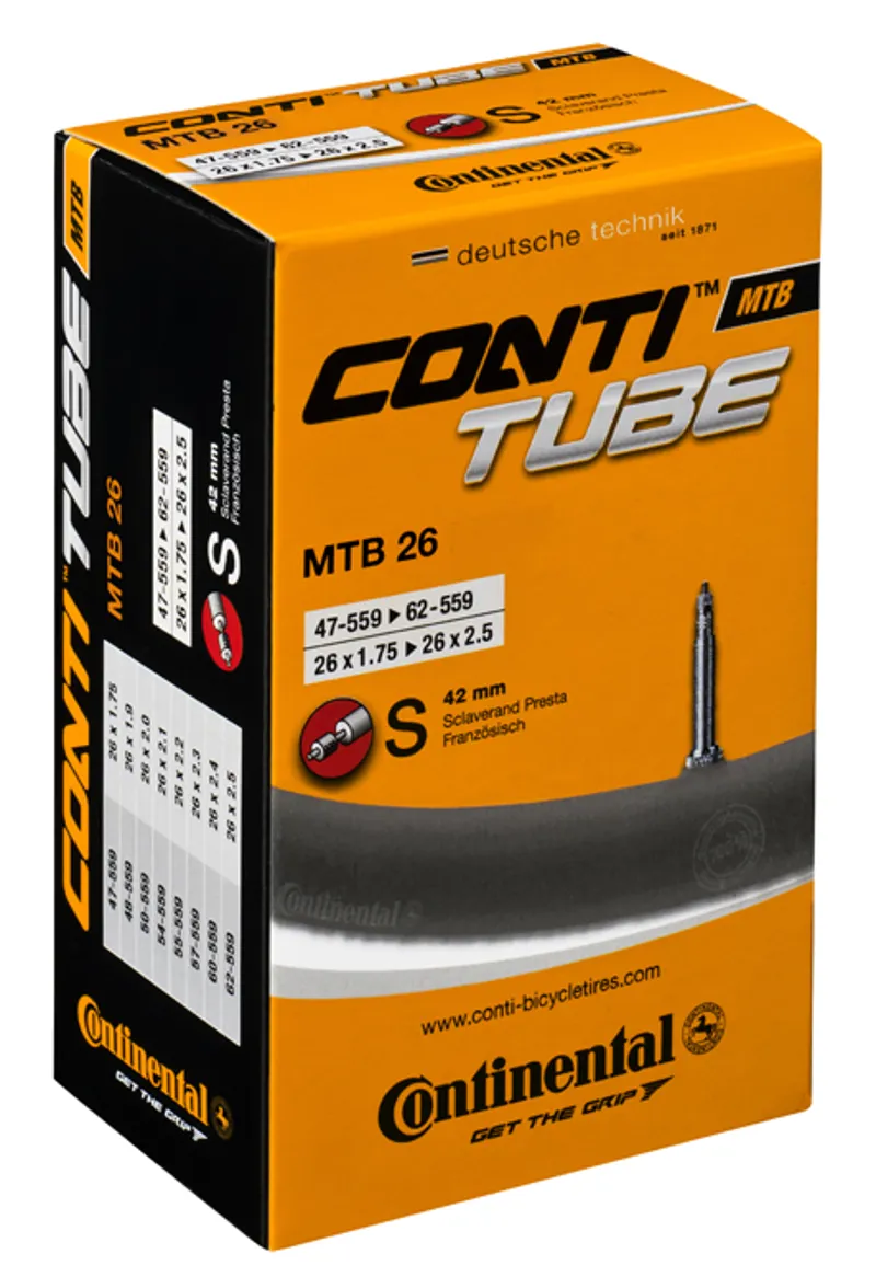 Continental MTB 26 x 1.75-2.5 inch 42mm Presta Inner Tube