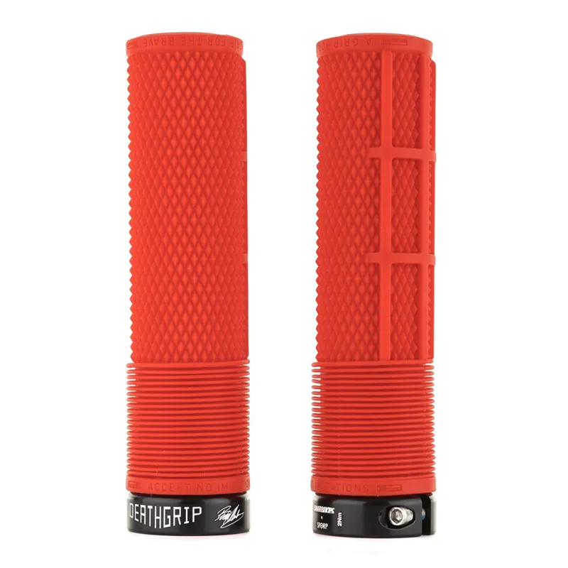 DMR DeathGrip Non Flange Soft Thin Lock-On Handlebar Grips-4