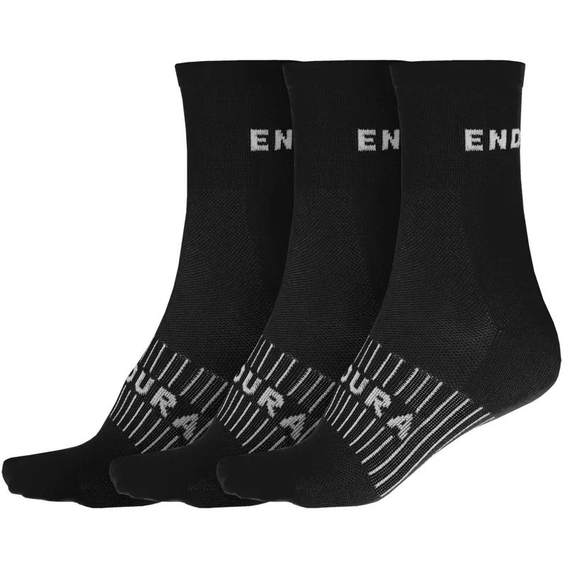 Endura Triple Pack Coolmax Race Black Socks