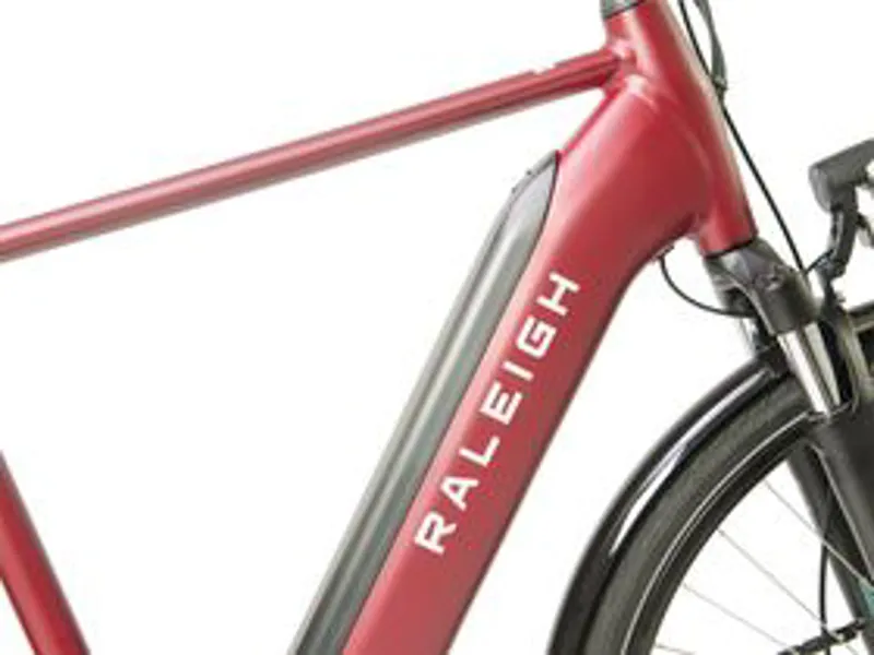 Raleigh Motus Tour Crossbar Hub Gear Electric Bike in Red-1