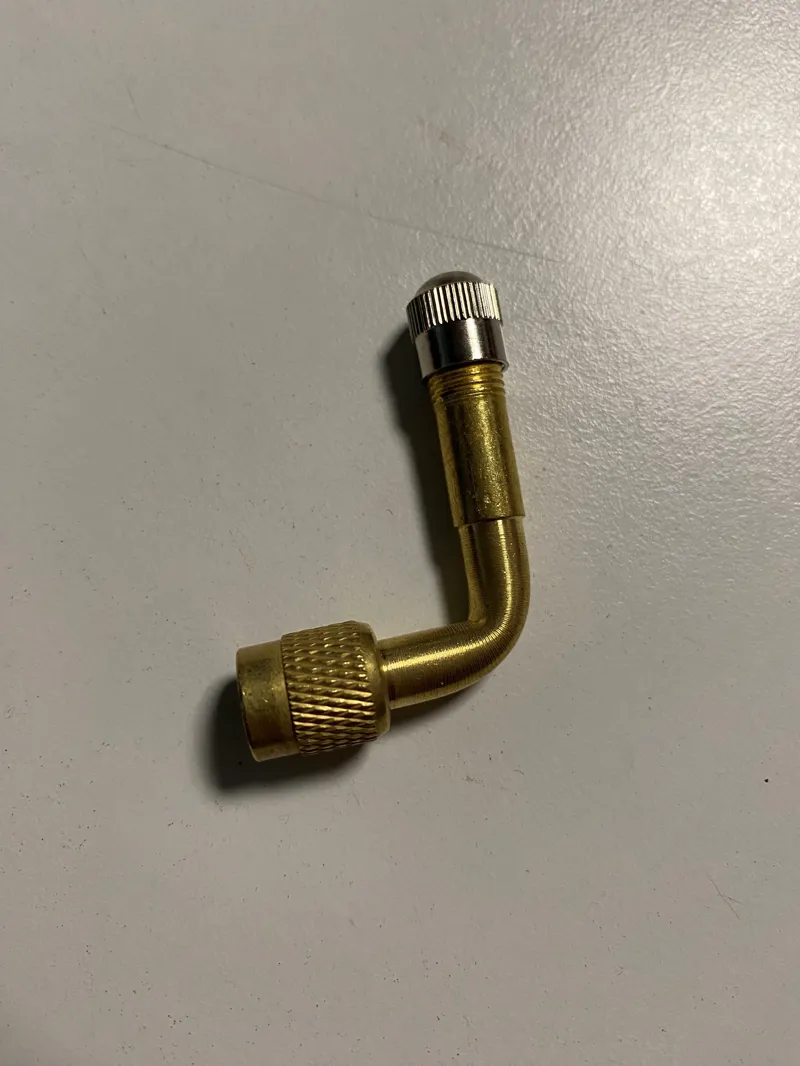 Schrader Valve Extension Angle 90 Silver one size