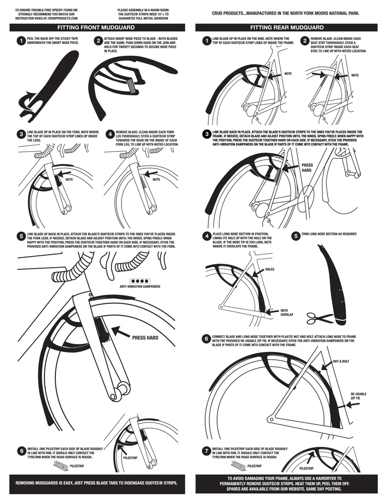 crud roadracer mk3 mudguard set