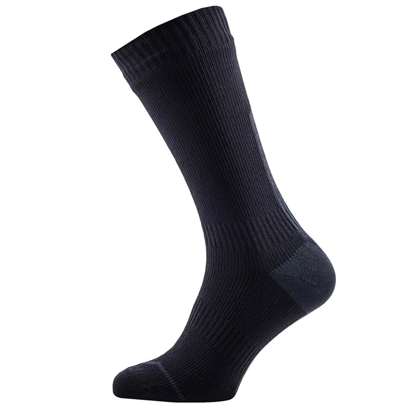 Sealskinz Road Thin Mid Hydrostop Black Waterproof Socks