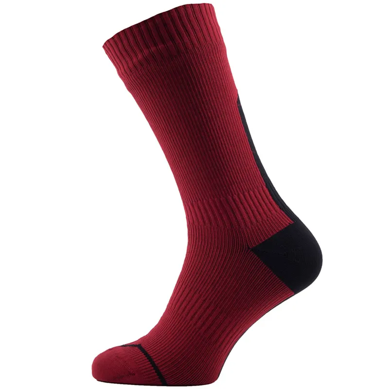 Sealskinz Road Thin Mid Hydrostop Red Waterproof Socks