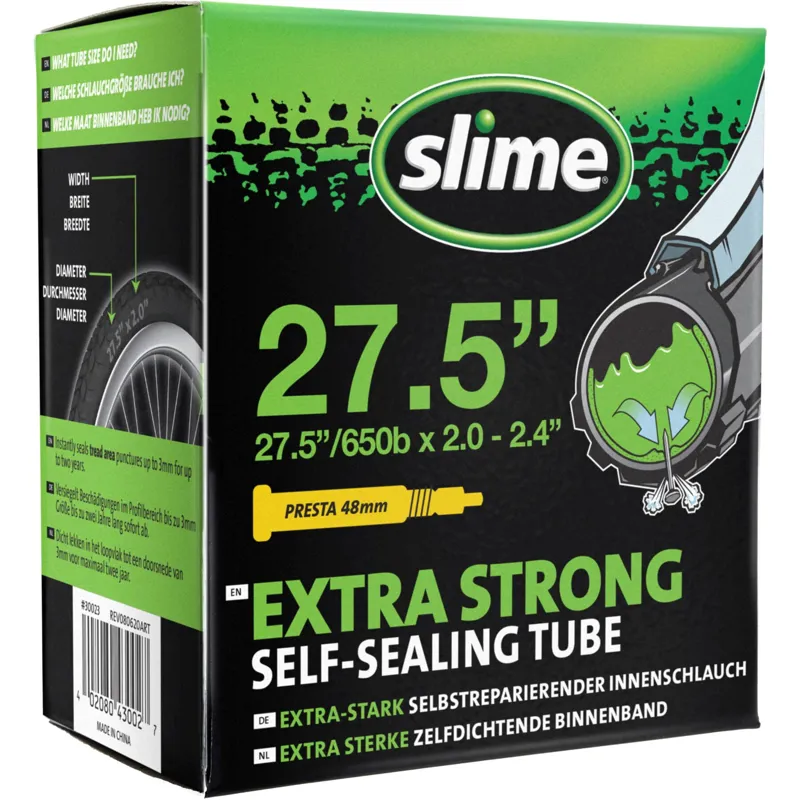 Slime 27.5 x 2.0-2.4 Presta Valve Self Sealing Inner Tube