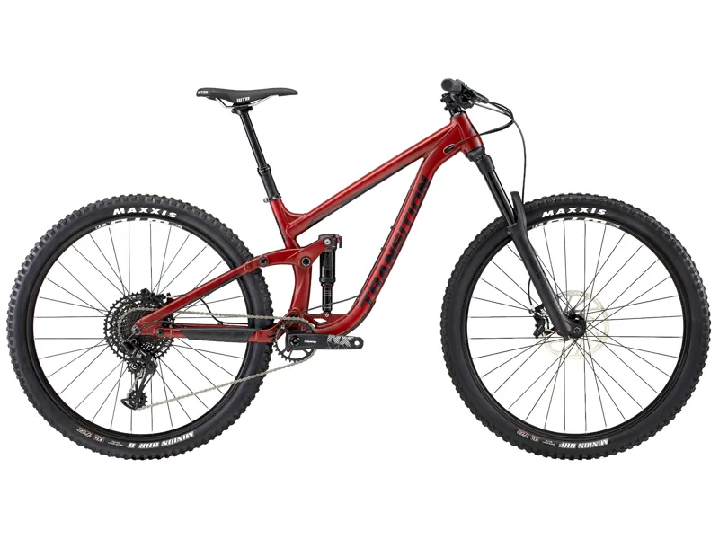 red full suspension bike