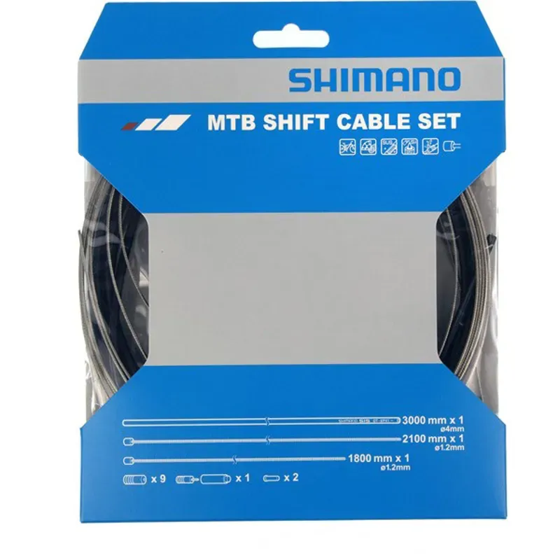 Shimano MTB Gear Cable Set Stainless Steel Inner Wire Black
